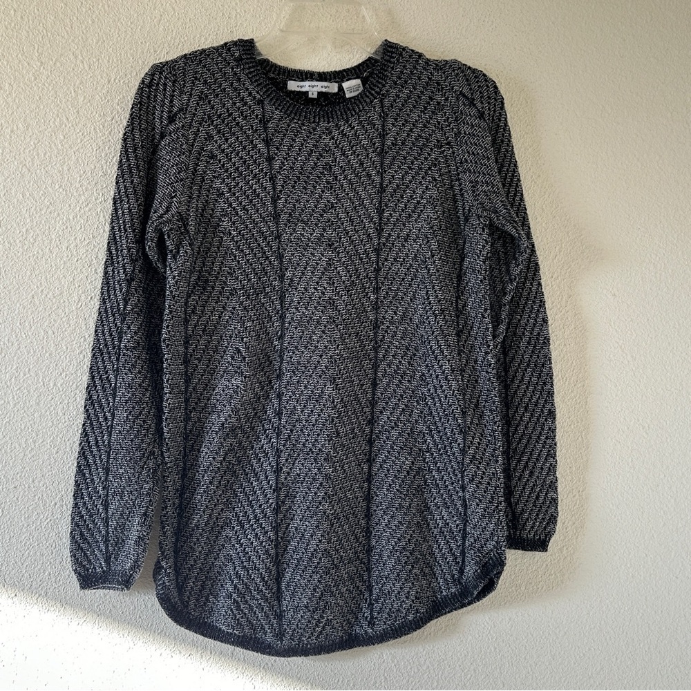 Eight Eight Eight cotton Knit Pullover Sweater Women’s Small Fall Cozy Fisherman